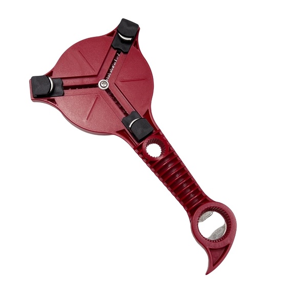 Kuhn Rikon 5-in-1 Multi Purpose Jar & Bottle Opener RED NEW QVC K51429 - Picture 2 of 4